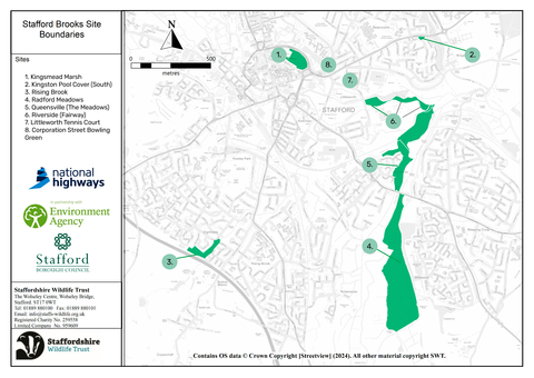 A map outlining 8 sites.