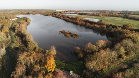 Croxall lakes by drone